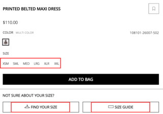 How to Find the Size Guide on Riva Fashion App
