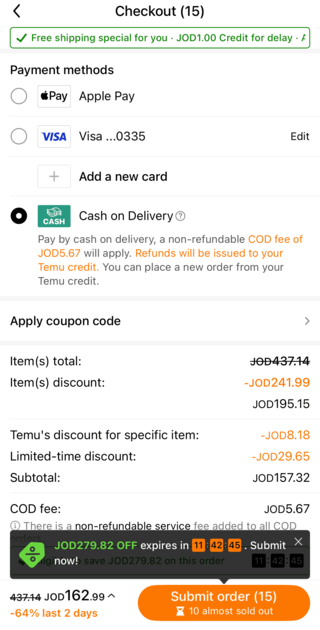 How to Submit an Order on Temu App