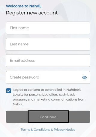 How to Register New Account at the Nahdi App