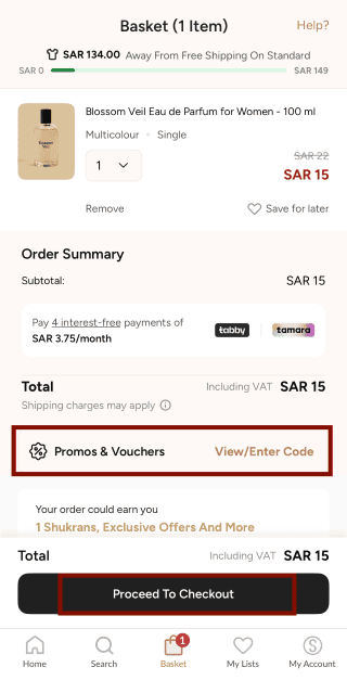 Max Fashion Promo Code Application in the Max Fashion App
