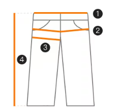 Temu size chart for men’s bottoms