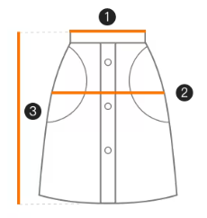 Temu size chart for women’s skirts