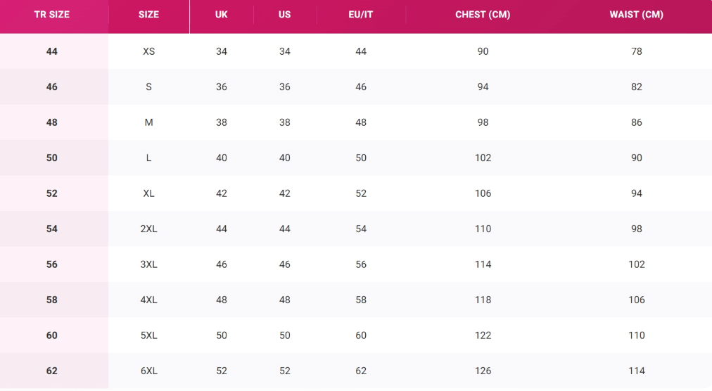 Trendyol Men’s Shirts Size Guide