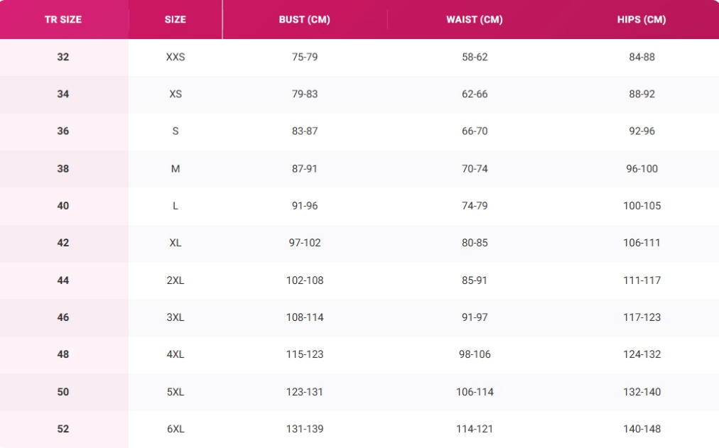 Trendyol Women’s Tops Size Guide