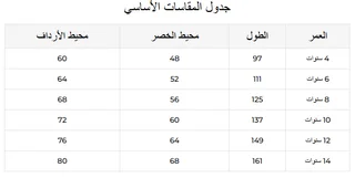 مقاسات ريفا لبناطيل البنات مقاسات ريفا لبناطيل البنات