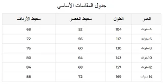 دليل مقاسات بناطيل الأولاد في ريفا فاشون دليل مقاسات بناطيل الأولاد في ريفا فاشون